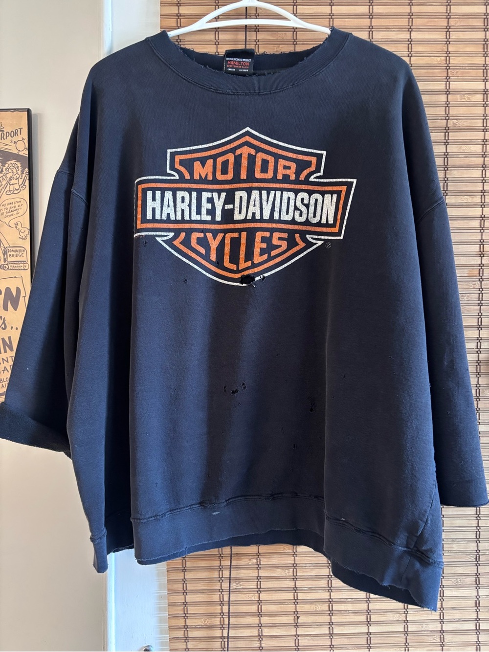 Trev Deeley Harley-Davidson Men's Black Crewneck Sweatshirt with Orange Logo